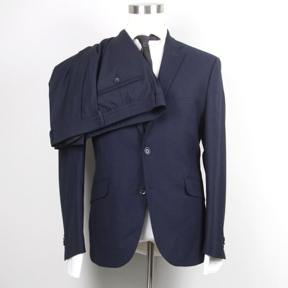 42S Kenneth Cole Men's Techni-Cole 2-pc Suit Slim Suit Jacket Pants 35W E081241 - Picture 1 of 8